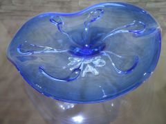 Glasschale in blau/ GOCCE di Vetro
