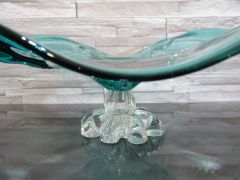 Glasschale in türkis/ GOCCE di Vetro