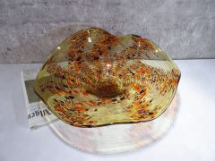 Glasschale in amber/ TAMPONI di Vetro