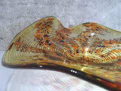 Glasschale in amber/ TAMPONI di Vetro