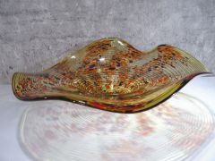 Glasschale in amber/ TAMPONI di Vetro