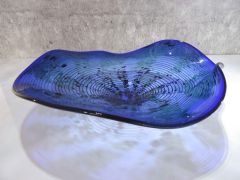 Glasschale in blau/ TAMPONI di Vetro