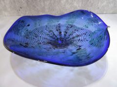 Glasschale in blau/ TAMPONI di Vetro