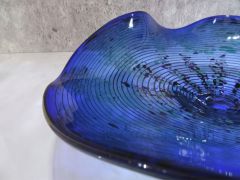 Glasschale in blau/ TAMPONI di Vetro