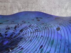 Glasschale in blau/ TAMPONI di Vetro