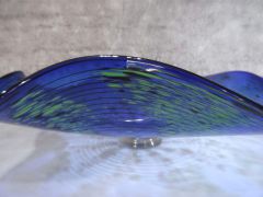 Glasschale in blau/ TAMPONI di Vetro