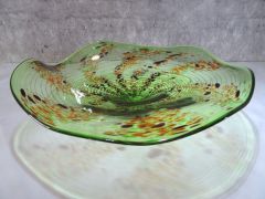 Glasschale in grün/ TAMPONI di Vetro