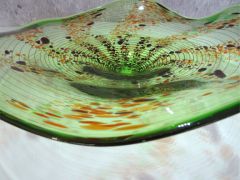 Glasschale in grün/ TAMPONI di Vetro
