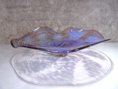 Glasschale in purpur/ TAMPONI di Vetro