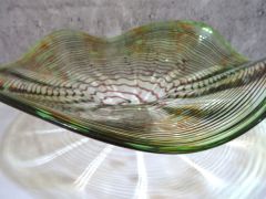 Glasschale in grün/ Punti CIOTOLA di Vetro