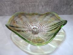 Glasschale in grün/ Punti CIOTOLA di Vetro