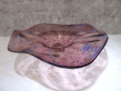 Glasschale in purpur/ Punti CIOTOLA di Vetro