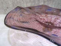 Glasschale in purpur/ Punti CIOTOLA di Vetro