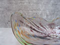Glasschale in transparent/ Punti CIOTOLA di Vetro