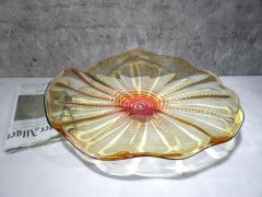 Glasschale in amber/ SPIRALI di Vetro