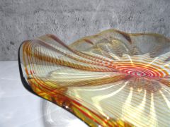 Glasschale in amber/ SPIRALI di Vetro