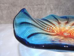Glasschale in blau/ SPIRALI di Vetro