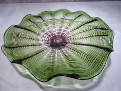 Glasschale in grün/ SPIRALI di Vetro
