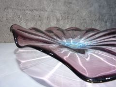 Glasschale in purpur/ SPIRALI di Vetro