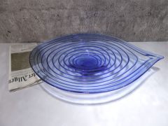 Glasschale in blau/ GUSCIO di SERPENTE