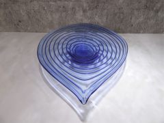 Glasschale in blau/ GUSCIO di SERPENTE