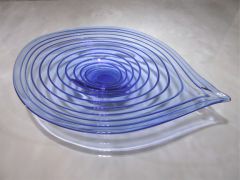 Glasschale in blau/ GUSCIO di SERPENTE