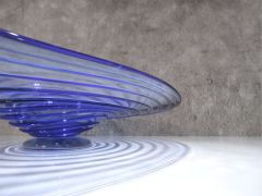 Glasschale in blau/ GUSCIO di SERPENTE