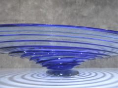 Glasschale in blau/ GUSCIO di SERPENTE