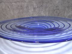 Glasschale in blau/ GUSCIO di SERPENTE