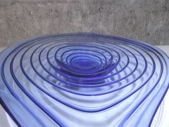 Glasschale in blau/ GUSCIO di SERPENTE