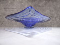 Glasschale in blau/ GUSCIO di SERPENTE