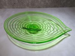 Glasschale in grün/ GUSCIO di SERPENTE