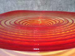 Glasschale in rot/ GUSCIO di SERPENTE