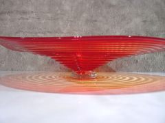 Glasschale in rot/ GUSCIO di SERPENTE
