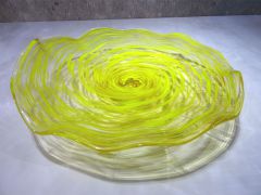 Glasschale in gelb/ URAGANI di Vetro