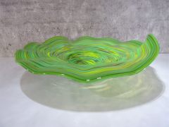Glasschale in grün/ URAGANI di Vetro