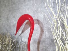 Glasskulptur in rot/ CIGNO di Vetro