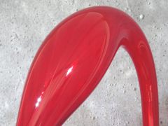 Glasskulptur in rot/ CIGNO di Vetro