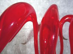 Glasskulptur 5-teilig in rot/ CIGNO di Vetro