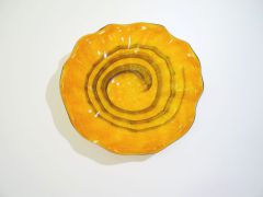 Glasteller in gelb-orange/ TROTTOLLA di Vetro