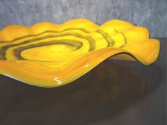 Glasteller in gelb-orange/ TROTTOLLA di Vetro