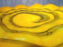 Glasteller in gelb-orange/ TROTTOLLA di Vetro