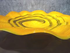Glasteller in gelb-orange/ TROTTOLLA di Vetro