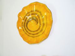 Glasteller in gelb-orange/ TROTTOLLA di Vetro