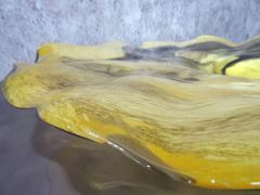 Glasteller in amber/ MARMO di Vetro