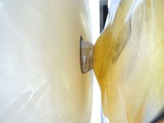 Glasteller in amber/ MARMO di Vetro