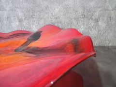 Glasteller in rot/ MARMO di Vetro