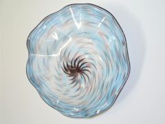 Glasteller in blau-purpur/ MOSAICO di Vetro