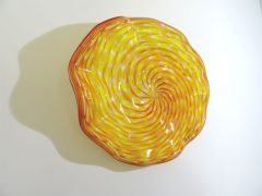 Glasteller in orange-gelb/ MOSAICO di Vetro