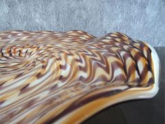 Glasteller in braun-beige/ MOSAICO di Vetro